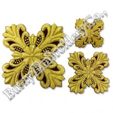 Bullion Blazer Hands Embroidery Fashion Church Badges Set